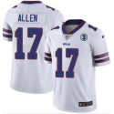 Buffalo Bills #17 Josh Allen White With NO.3 Patch Vapor Untouchable Limited Stitched Jersey
