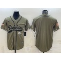 Miami Dolphins Blank Olive 2022 Salute To Service Cool Base Stitched Jersey