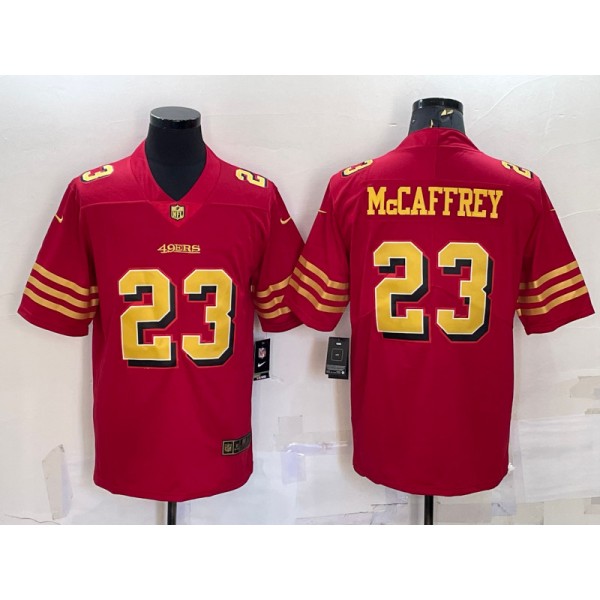 San Francisco 49ers Custom Red Gold Vapor Untouchable Limited Stitched Jersey