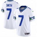 Seattle Seahawks #7 Geno Smith White Throwback Vapor Stitched Jersey