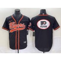 Philadelphia Flyers Black Team Big Logo Cool Base Stitched Jersey