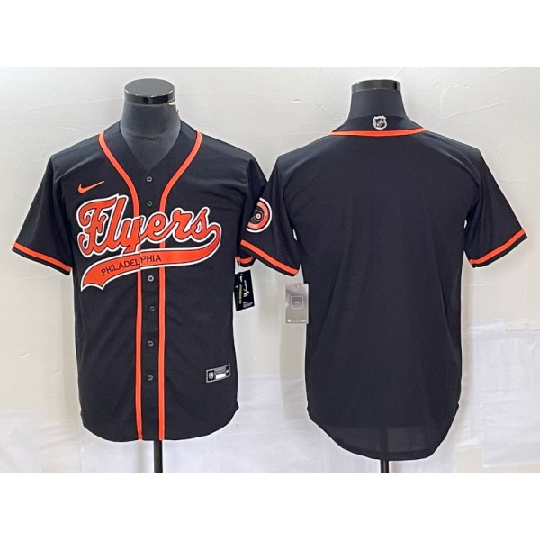 Philadelphia Flyers Blank Black Cool Base Stitched Jersey