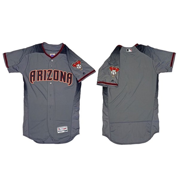 Arizona Diamondbacks Blank Gray Flex Base Stitched Jersey