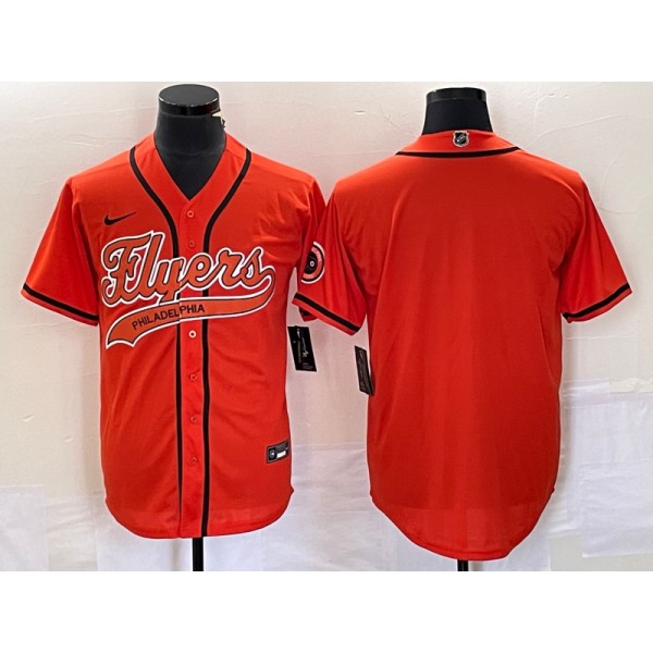 Philadelphia Flyers Blank Orange Cool Base Stitched Jersey