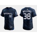 Milwaukee Brewers #38 Devin Williams Royal 2023 All-Star Flex Base Stitched Jersey