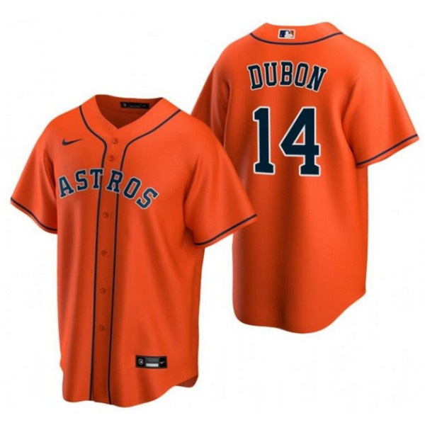 Houston Astros #14 Mauricio Dubón Orange Cool Base Stitched Jersey