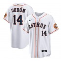 Houston Astros #14 Mauricio Dubón White Cool Base Stitched Jersey