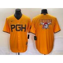 Pittsburgh Pirates Gold 2023 City Connect Team Big Logo Stitched Jersey