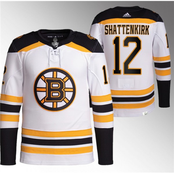 Boston Bruins #12 Kevin Shattenkirk White Stitched Jersey