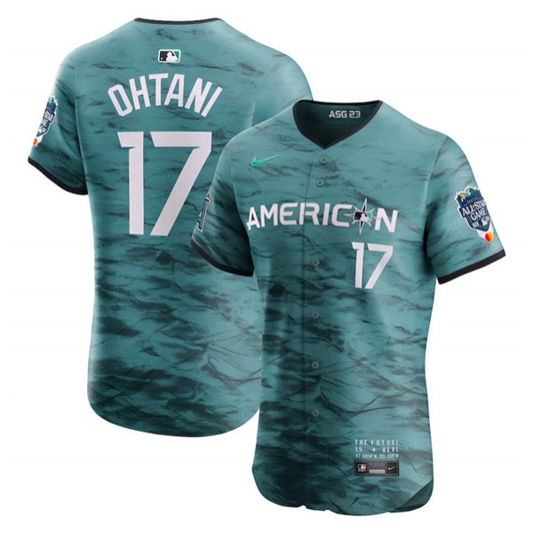 Los Angeles Angels #17 Shohei Ohtani Teal 2023 All-Star Flex Base Stittched Jersey