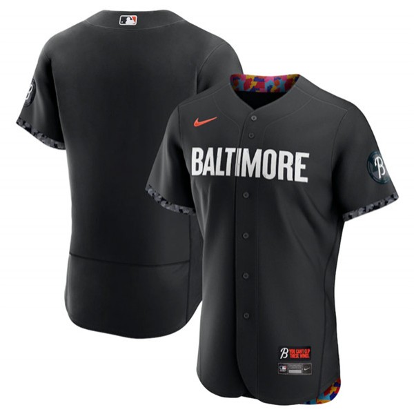 Baltimore Orioles Blank Black 2023 City Connect Flex Base Stitched Jersey