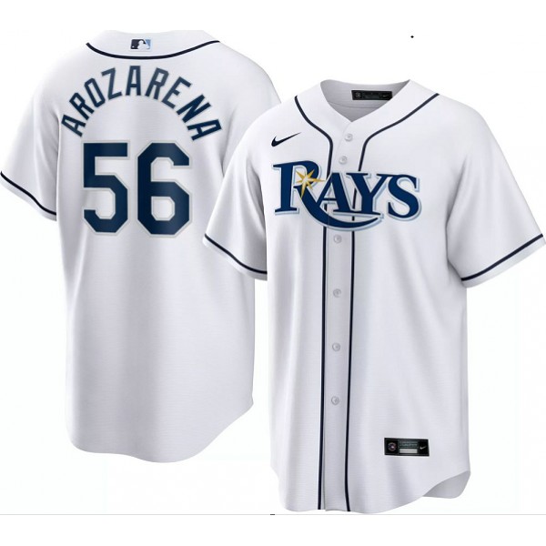 Tampa Bay Rays #56 Randy Arozarena White Cool Base Stitched Jersey