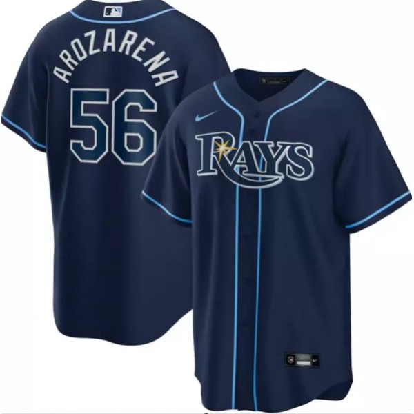 Tampa Bay Rays #56 Randy Arozarena Navy Cool Base Stitched Jersey