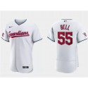 Cleveland Guardians #55 Josh Bell White Flex Base Stitched Jersey