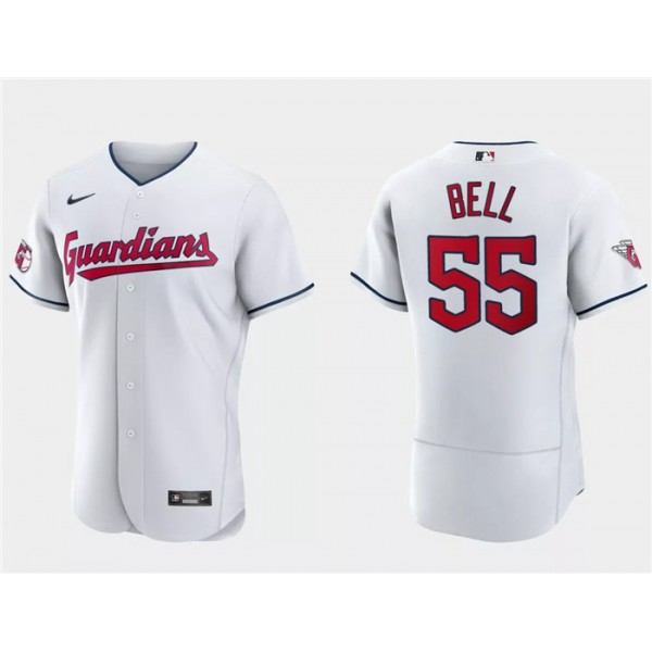 Cleveland Guardians #55 Josh Bell White Flex Base Stitched Jersey