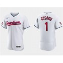 Cleveland Guardians #1 Amed Rosario White Flex Base Stitched Jersey