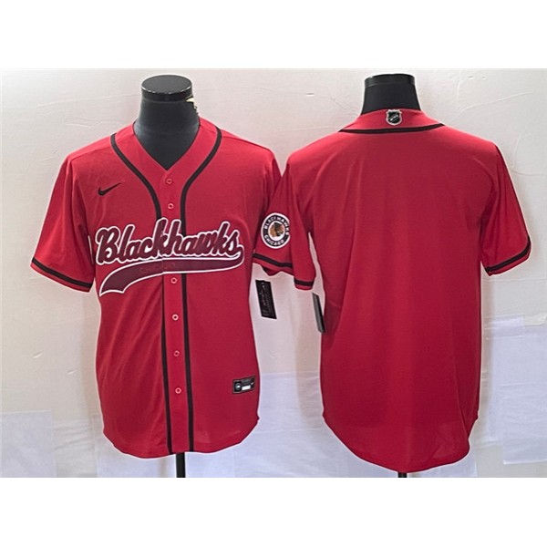 Chicago Blackhawks Blank Red Cool Base Stitched Jersey
