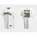 Milwaukee Brewers #38 Devin Williams White Cool Base Stitched Jersey