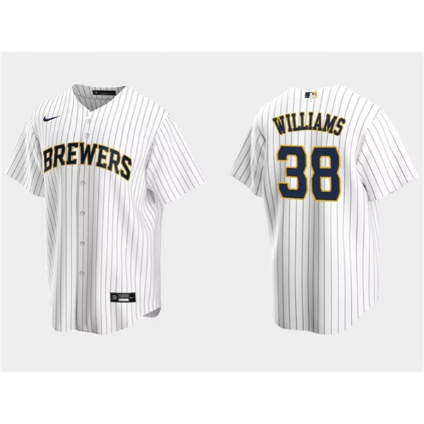 Milwaukee Brewers #38 Devin Williams White Cool Base Stitched Jersey