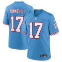 Tennessee Titans #17 Ryan Tannehill Light Blue Throwback Player Stitched Game Jersey