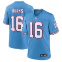 Tennessee Titans #16 Treylon Burks Light Blue Throwback Player Stitched Game Jersey