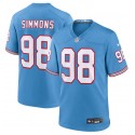 Tennessee Titans #98 Jeffery Simmons Light Blue Throwback Player Stitched Game Jersey