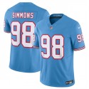 Tennessee Titans #98 Jeffery Simmons Light Blue 2023 F.U.S.E. Vapor Limited Throwback Stitched Jersey