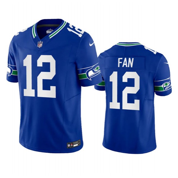 Seattle Seahawks 12th Fan Royal 2023 F.U.S.E. Vapor Limited Throwback Stitched Jersey
