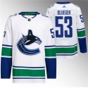 Vancouver Canucks #53 Teddy Blueger White Retro Stitched Jersey