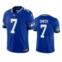 Seattle Seahawks #7 Geno Smith Royal 2023 F.U.S.E. Vapor Limited Throwback Stitched Jersey