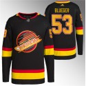 Vancouver Canucks #53 Teddy Blueger Black Retro Stitched Jersey