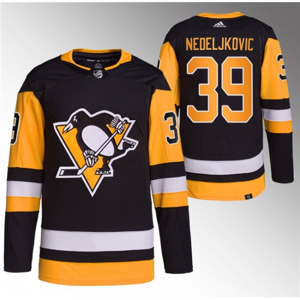 Pittsburgh Penguins #39 Alex Nedeljkovic Black Stitched Jersey