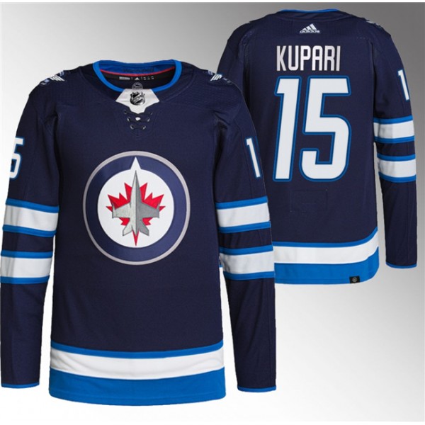 Winnipeg Jets #15 Rasmus Kupari Navy Stitched Jersey