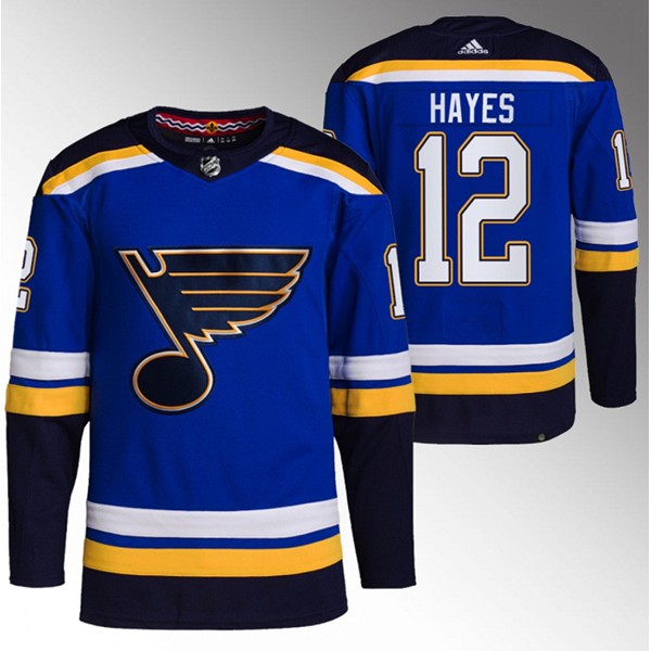 St. Louis Blues #12 Kevin Hayes Blue Stitched Jersey