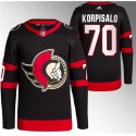 Ottawa Senators #70 Joonas Korpisalo Black Stitched Jersey
