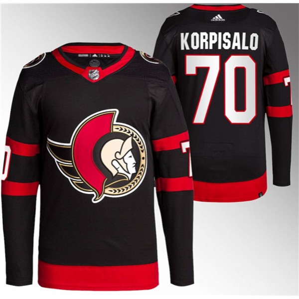 Ottawa Senators #70 Joonas Korpisalo Black Stitched Jersey