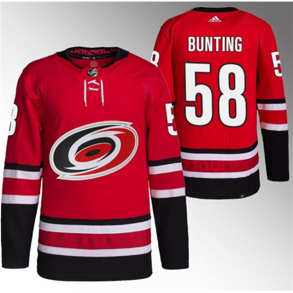 Carolina Hurricanes #58 Michael Bunting Red Stitched Jersey