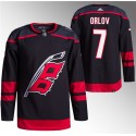 Carolina Hurricanes #7 Dmitry Orlov Black Stitched Jersey