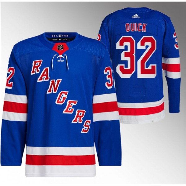 New York Rangers #32 Jonathan Quick Royal Stitched Jersey