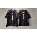 Cincinnati Bengals #1 Ja'Marr Chase Black 2023 F.U.S.E. Vapor Untouchable Limited Stitched Jersey