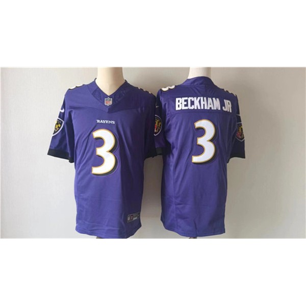 Baltimore Ravens #3 Odell Beckham Jr. Purple 2023 F.U.S.E. Vapor Untouchable Stitched Jersey