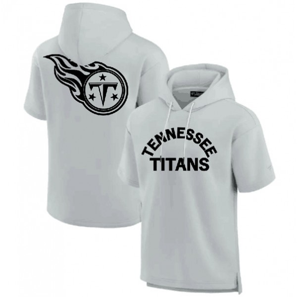 Tennessee Titans Gray Super Soft Fleece Short Sleeve Hoodie