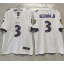 Baltimore Ravens #3 Odell Beckham Jr. White 2023 F.U.S.E. Vapor Untouchable Stitched Jersey