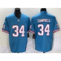 Tennessee Titans #34 Earl Campbell Light Blue 2023 F.U.S.E. Vapor Limited Throwback Stitched Jersey