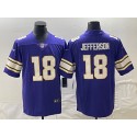 Minnesota Vikings #18 Justin Jefferson Purple Vapor Untouchable Limited Stitched Jersey