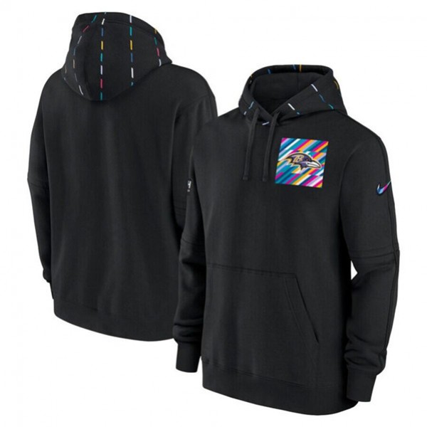 Baltimore Ravens Black 2023 Crucial Catch Club Pullover Hoodie