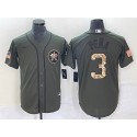 Houston Astros #3 Jeremy PeNa Olive Cool Base Stitched Jersey