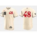 Texas Rangers #48 Jacob DeGrom Cream 2023 City Connect Flex Base Stitched Jersey