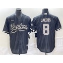 Las Vegas Raiders #8 Josh Jacobs Black Cool Base Stitched Jersey