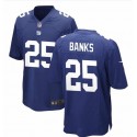 New York Giants #25 Deonte Banks Rush Blue Stitched Game Jersey